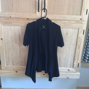 89th & Madison navy blue open front shrug cardigan size L